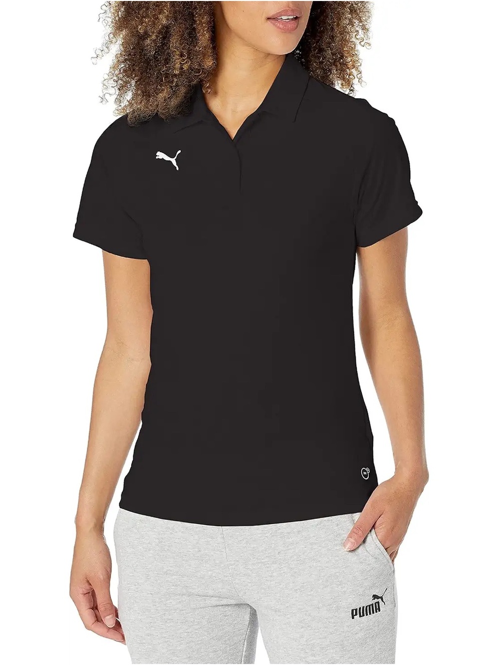 Puma Women’s Black Short-Sleeve Polo Shirt